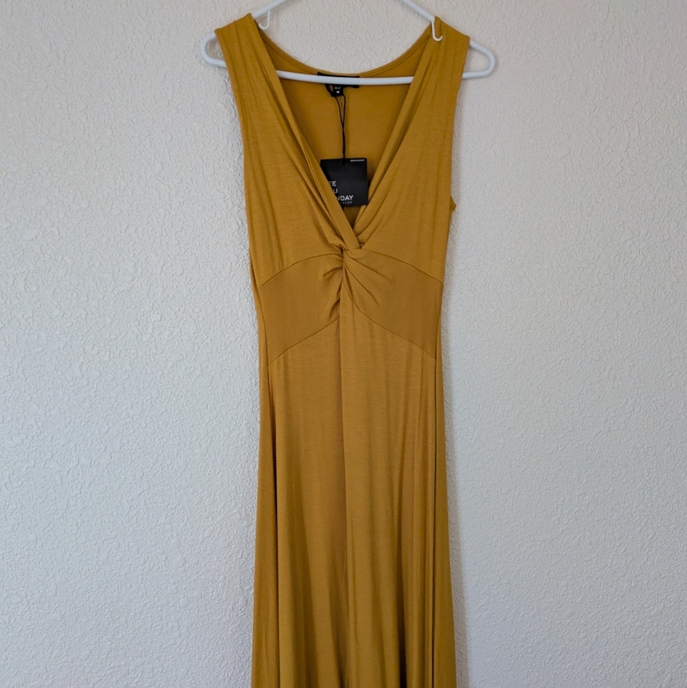 See You Monday Mustard Yellow Dress